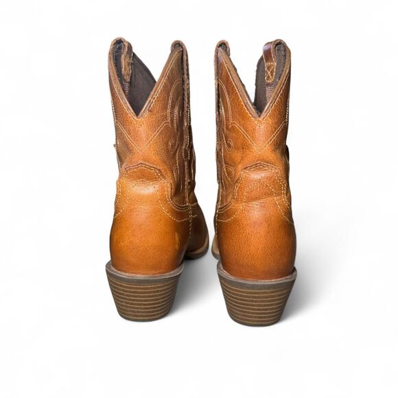 Justin Women’s Size 7B Brown Leather Western Cowboy Boots Square Toe L9510 - Picture 4 of 8
